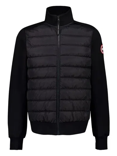 Canada Goose Wattierte Hybridge Huron Jacke Mit Reissverschluss In Black