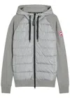 Canada Goose Hybridge Huron Hooded Shell And Cotton Jacket In Gray