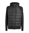 Canada Goose Huron Hybridge Full Zip Hooded Jacket In Black