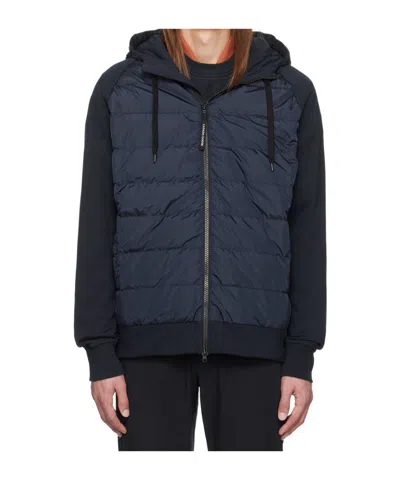 Canada Goose Hybridge Huron Zipper Down Jacket In Black