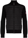 Canada Goose Wattierte Hybridge Huron Jacke Mit Reissverschluss In Black