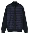 Canada Goose Hybridge Padded Knit-sleeve Jacket In 蓝色