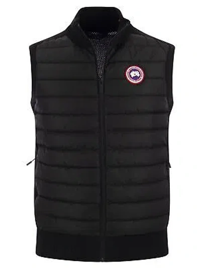 Pre-owned Canada Goose Hybridge Kint - Knitted Waistcoat In Black