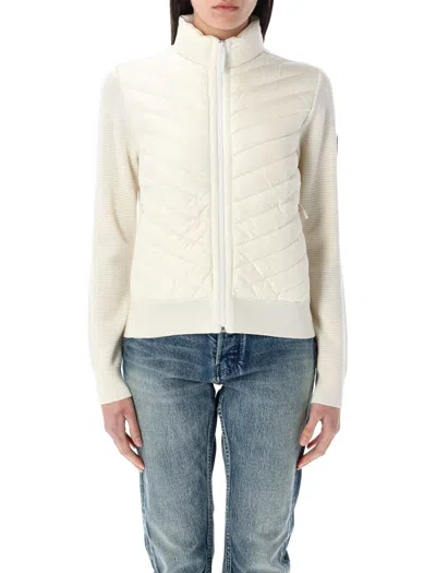 Canada Goose Womens Hybridge Knit Jacket In White