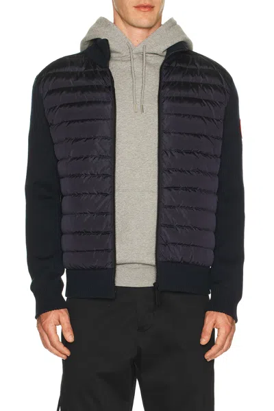 Canada Goose Hybridge Knit Jacket In Blue