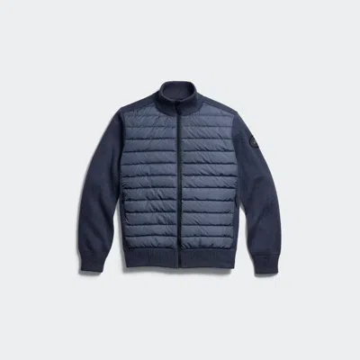 Canada Goose Hybridge Panel-knit Wool Padded Jacket In White