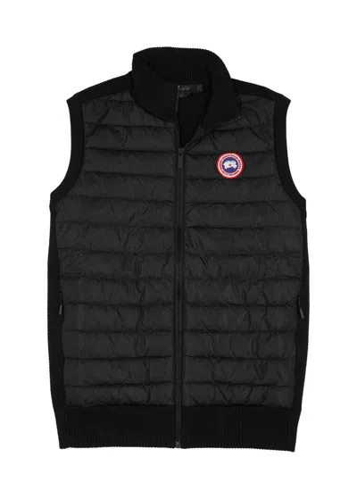 Canada Goose Hybridge Knit Quilted Shell Gilet In Black