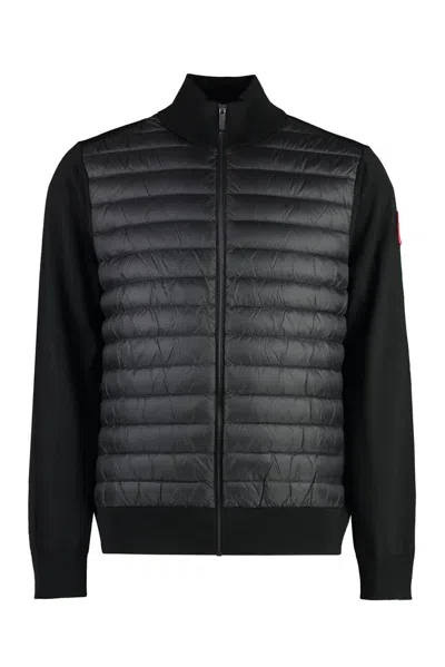 Canada Goose Hybridge Knitted Padded Jacket In Black