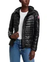 Canada Goose Hybridge Lite Hooded Stretch Jersey-trimmed Quilted Shell Down Jacket In Black