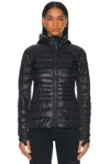 Canada Goose Hybridge Lite Hooded Stretch Jersey-trimmed Quilted Shell Down Jacket In Black