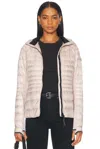 Canada Goose Hybridge Lite Tech Down Hoodie Jacket In Lucent Rose