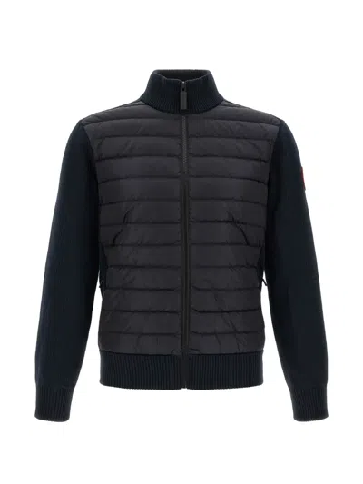 Canada Goose Down-merino Wool Hybridge Puffer Jacket In Black