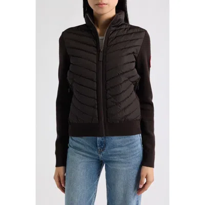 Canada Goose Hybridge Quilted & Knit Jacket In Brown