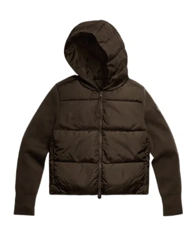Canada Goose Hybridge Quilted Hooded Jacket In Brown