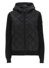 Canada Goose Hybridge Cardigan With Padded Front Panel In Black