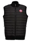 Canada Goose Ribbed Collar Sleeveless Quilted Jacket In Black