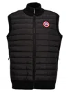 Canada Goose Ribbed Collar Sleeveless Quilted Jacket In Black