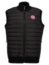 Canada Goose Ribbed Collar Sleeveless Quilted Jacket In Black