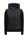 Canada Goose Hybridge® Quilted Knit Hooded Down Jacket In Black
