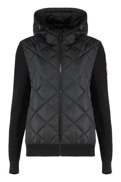 Canada Goose Hybridge® Quilted Knit Hooded Jacket In Brown