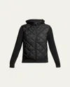 Canada Goose Hybridge Quilted Shell And Wool Jacket In Black