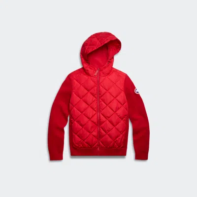 Canada Goose Hybridge® Quilted Knit Hoodie In Red
