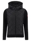 Canada Goose 'hybridge' Quilted Knit Hoody In Black