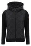 Canada Goose 'hybridge' Quilted Knit Hoody In Black