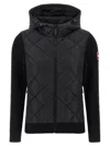 Canada Goose Hybridge Quilted Shell And Wool Jacket In Black