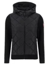 Canada Goose 'hybridge' Quilted Knit Hoody In Black