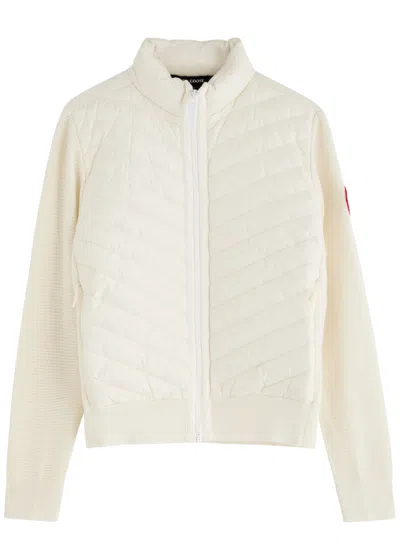 Canada Goose Hybridge Quilted Nylon And Wool Jacket In Cream