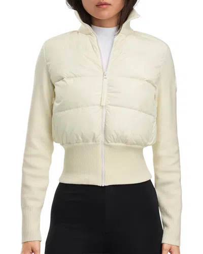 Canada Goose Hybridge® Wide Quilt Knit Down Jacket In White