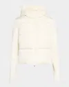 Canada Goose Hybridge Wide Quilt Knit Hoodie Jacket In Cottongrass