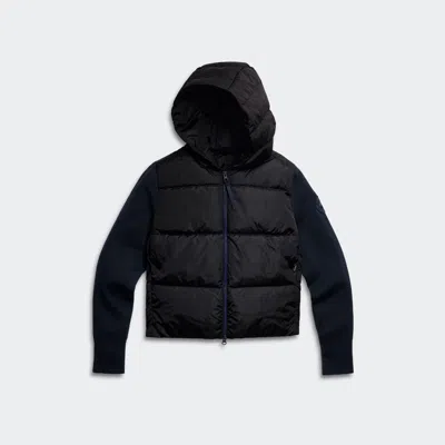 Canada Goose Hybridge® Wide Quilt Knit Hoodie Tonal Disc In Black