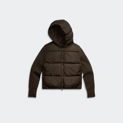 Canada Goose Hybridge® Wide Quilt Knit Hoodie Tonal Disc In Brown