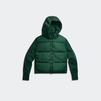 Canada Goose Hybridge® Wide Quilt Knit Hoodie Tonal Disc In Green