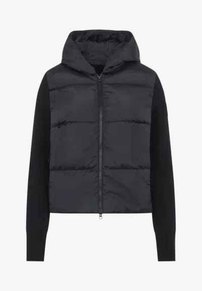 Canada Goose Hybridge Wide Quilt Knit Jacket In Black