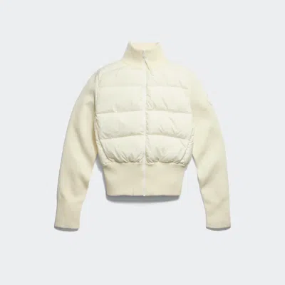 Canada Goose Hybridge Wide Quilt Knit Jacket Tonal Disc In Neutral