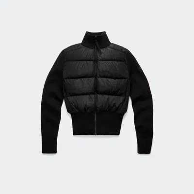 Canada Goose Short Quilted Down Jacket Long Sleeves In Black