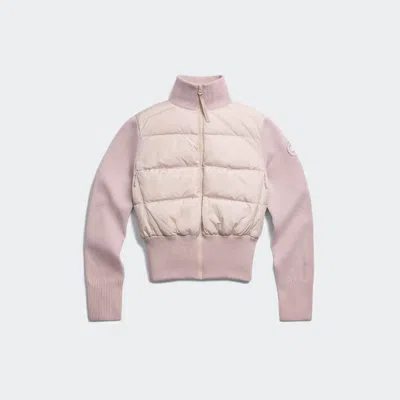 Canada Goose Hybridge® Wide Quilt Knit Jacket Tonal Disc In Lucent Rose