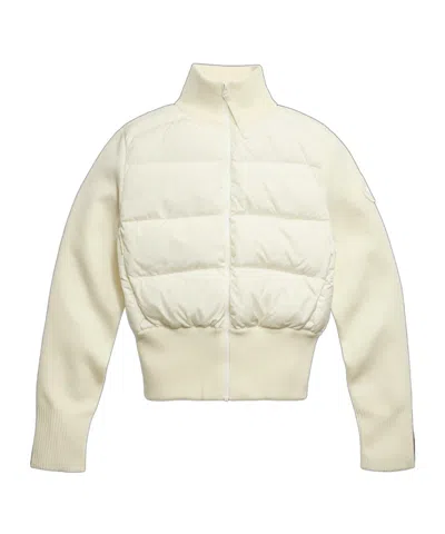 Canada Goose Hybridge Wide Quilt Knit Jacket Tonal Disc In Neutral