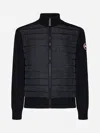 CANADA GOOSE HYBRIDGE WOOL AND QUILTED NYLON JACKET