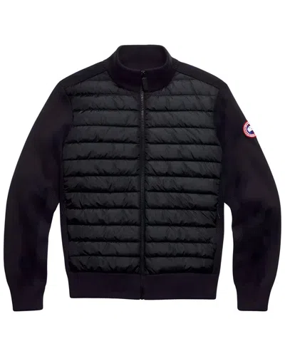 Canada Goose Quilted Front Coat Ribbed Cuffs Hem In Blue