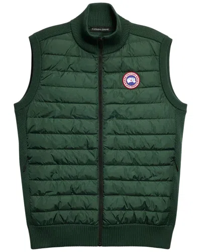 Canada Goose Hybridge Wool Knit Vest In Green