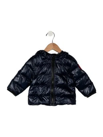 Pre-owned Canada Goose Infants Boys' Baby Crofton Hoody W/tags In Blue