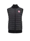 Canada Goose Ribbed Collar Sleeveless Quilted Jacket In Black