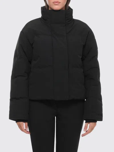 Canada Goose Hooded Short Puffer Jacket In Black