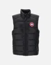 Canada Goose Knit Quilted Ribbed Sleeveless Vest In Black