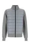 Canada Goose Huron Hybridge Cardigan With Padded Front Panel In Gray