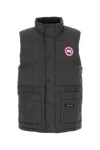 Canada Goose Charcoal Polyester Blend Freestyle Sleeveless Down Jacket In Black